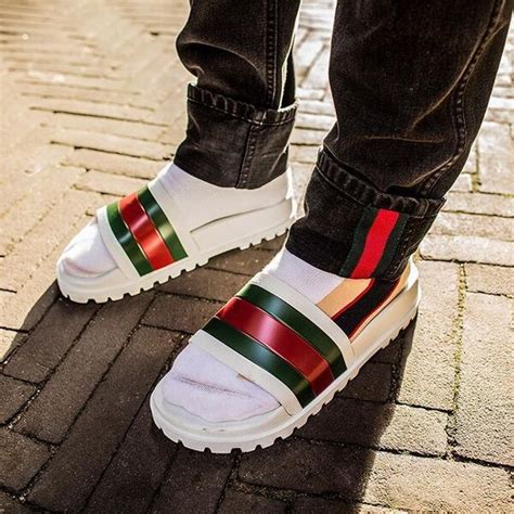 gucci slip on uomo|discount gucci slides for men.